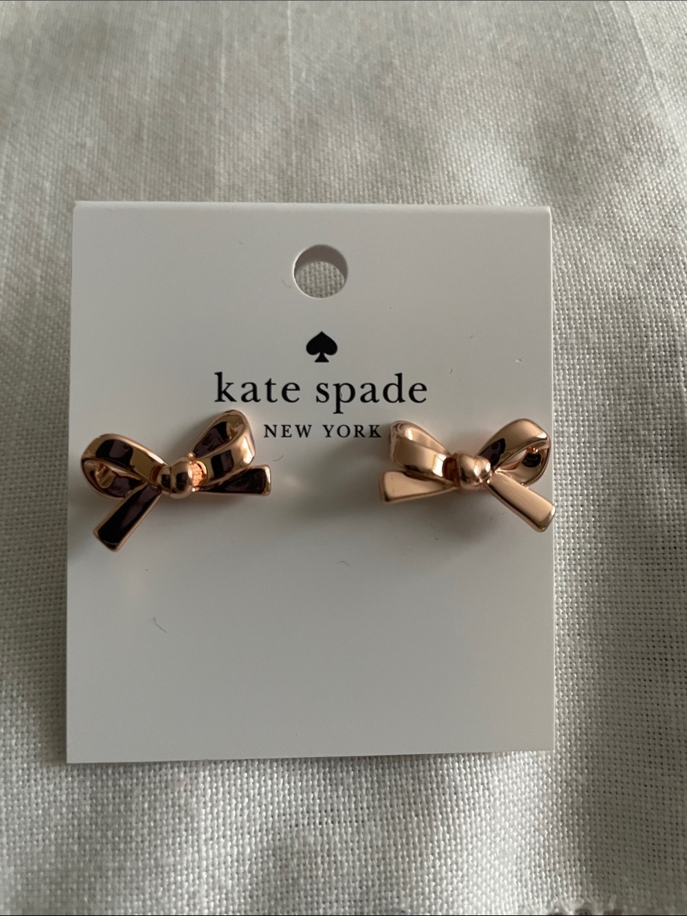 kate spade Rose Gold Bow Stud Earrings  NWT